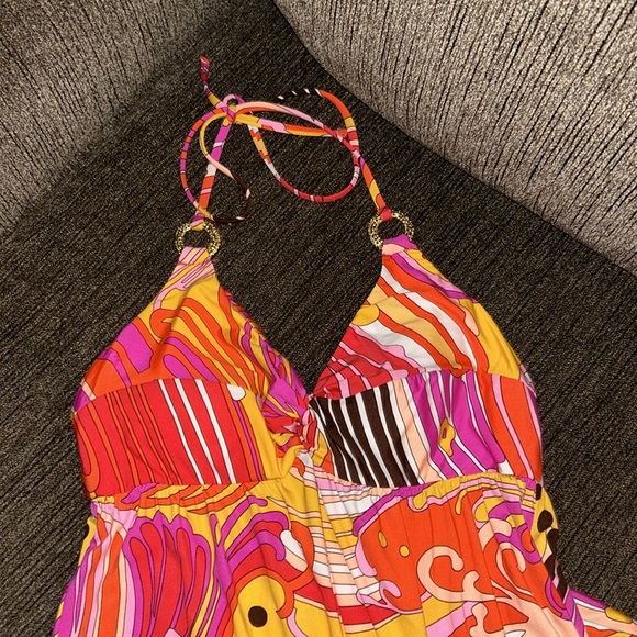 Trina Turk dress with pockets! So luxurious and colorful! One size fits most - Picture 3 of 5